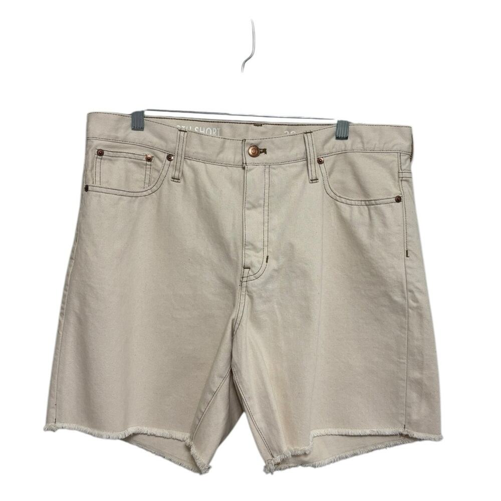 J. Crew Women’s Midlength Denim Short in Ecru - Size 32